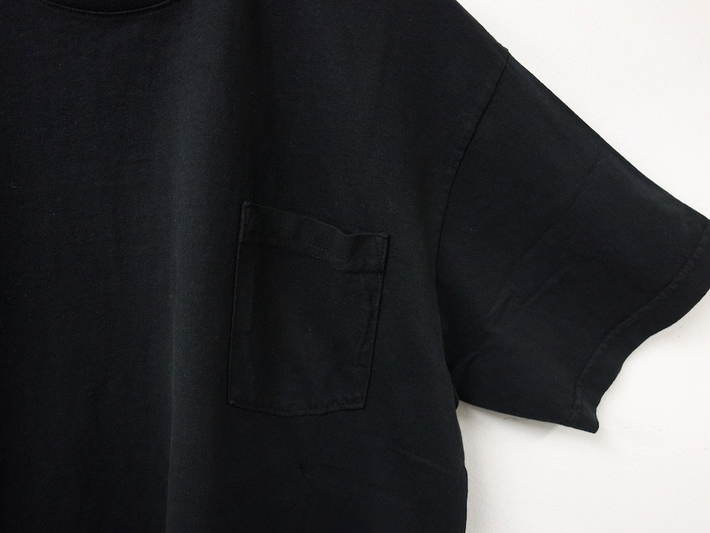LOS ANGELES APPAREL  ガーメントダイ 6.5オンス  ポケットTシャツ　USA製 black