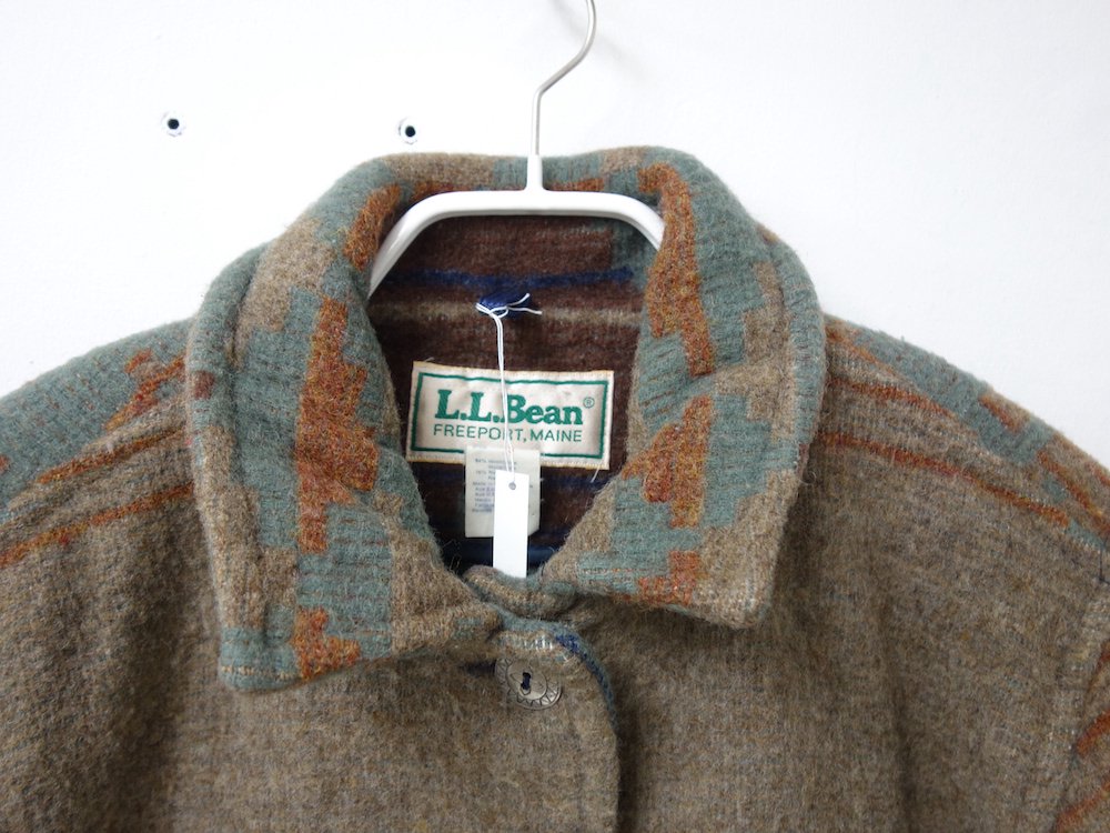 VINTAGE 80's L.L.Bean ネイティブ柄コート USA製  USED