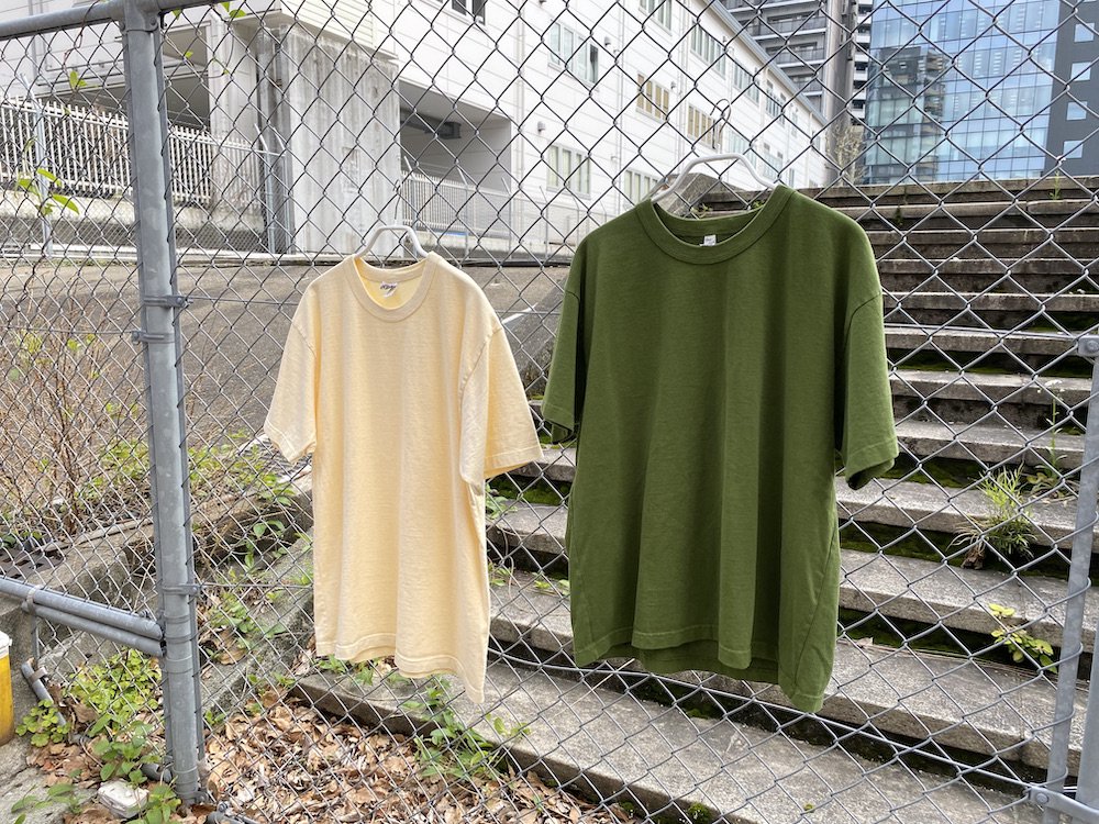 別注カラー LOS ANGELES APPAREL  ガーメントダイ 8.5オンス  Tシャツ　USA製 l.olive