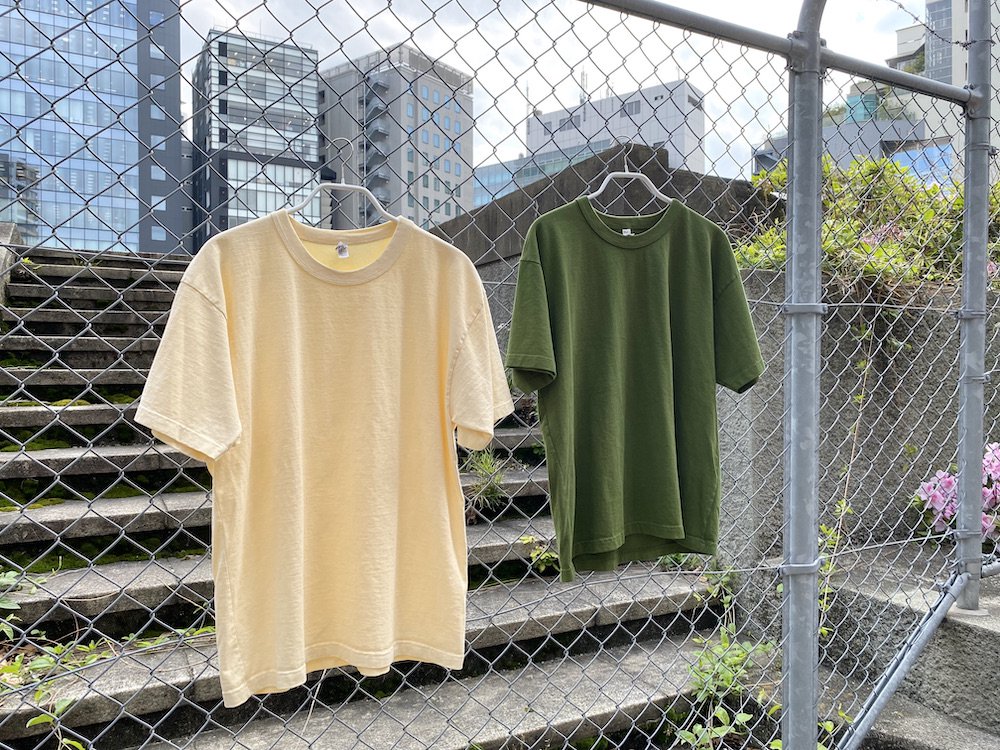 別注カラー LOS ANGELES APPAREL  ガーメントダイ 8.5オンス  Tシャツ　USA製 l.olive