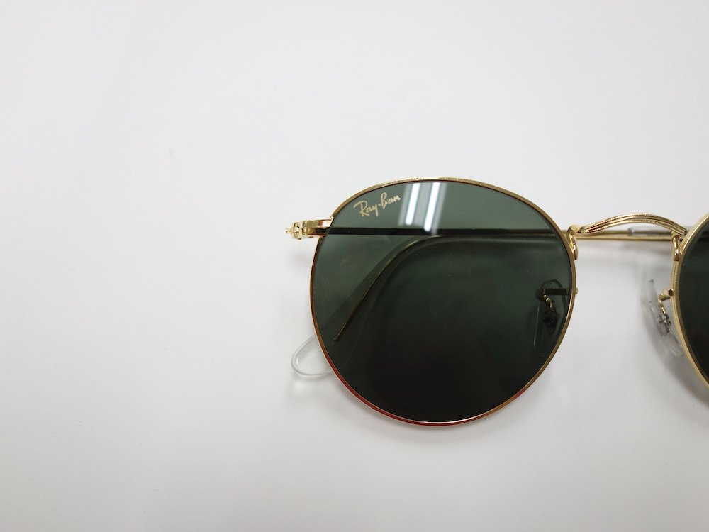 VINTAGE RAY-BAN BAUSCH&LOMB社製 ROUND METAL GOLD サングラス USA製 USED