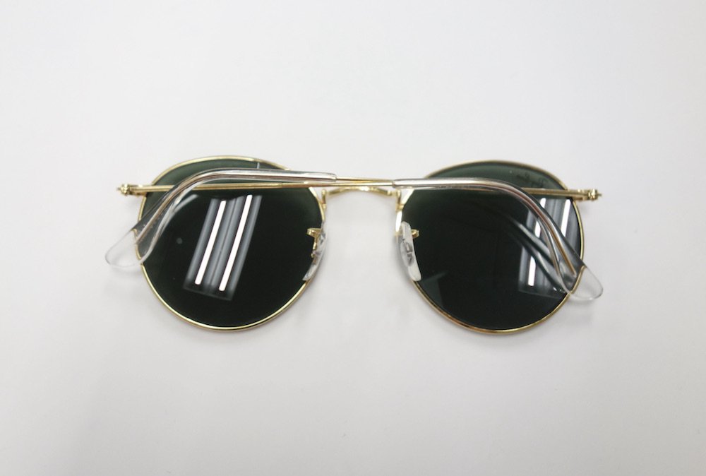 VINTAGE RAY-BAN BAUSCH&LOMB社製 ROUND METAL GOLD サングラス USA製 USED