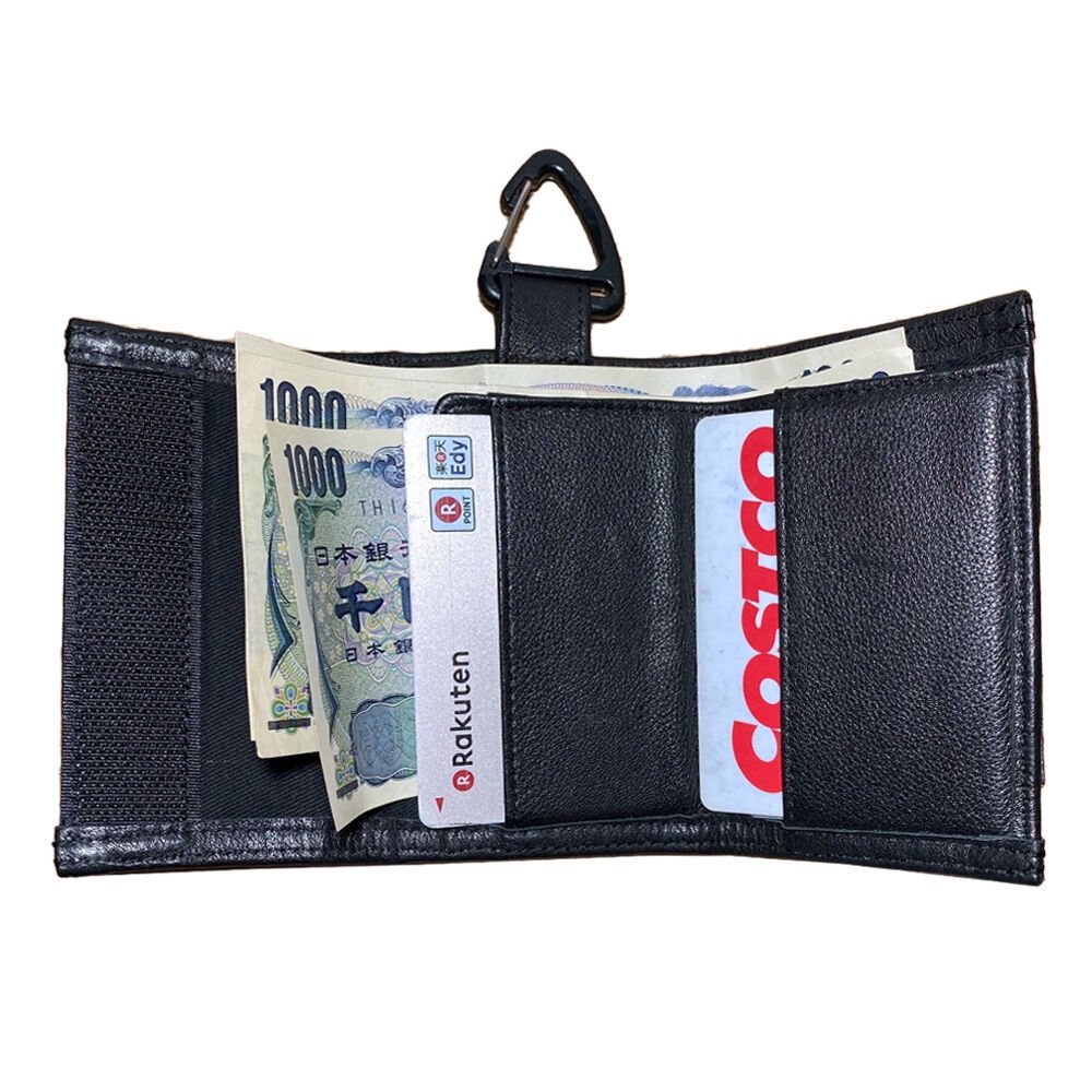 PACKING Compact Wallet (Cowhide Leather) black