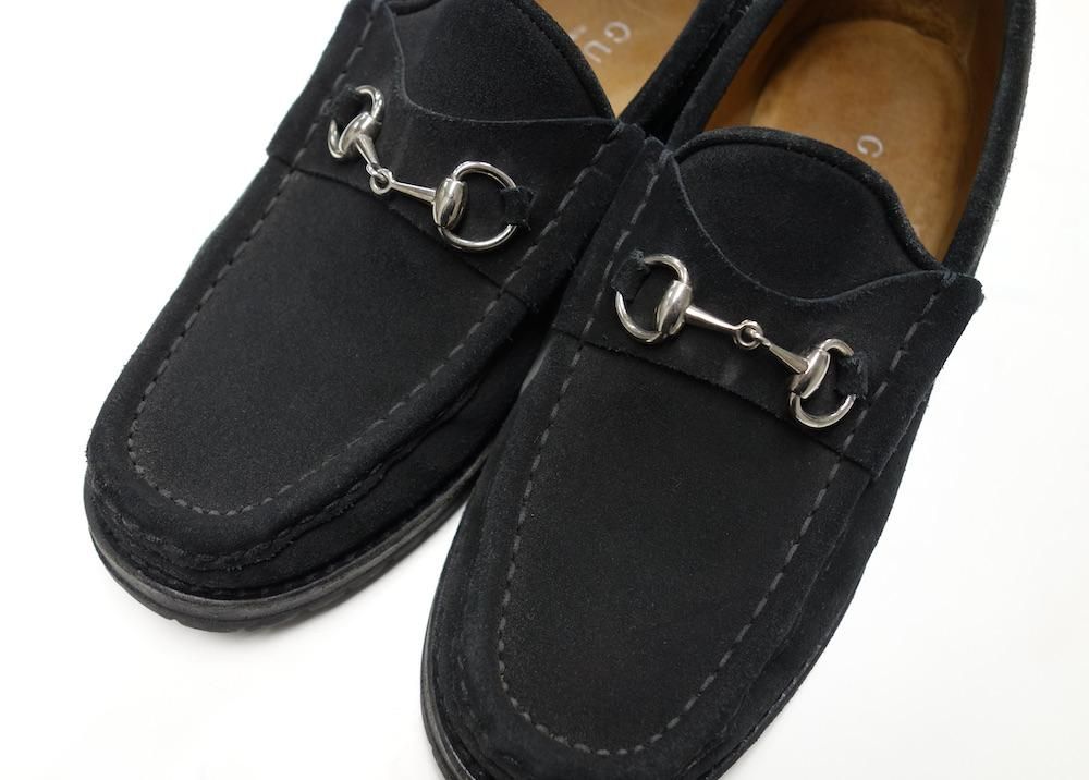 OLD GUCCI オールド グッチ スエードレザー ビットローファー 