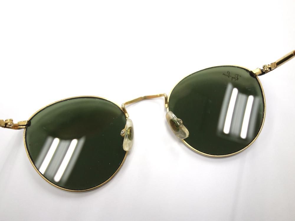 VINTAGE RAY-BAN BAUSCH&LOMB社製 ROUND METAL GOLD サングラス USA製