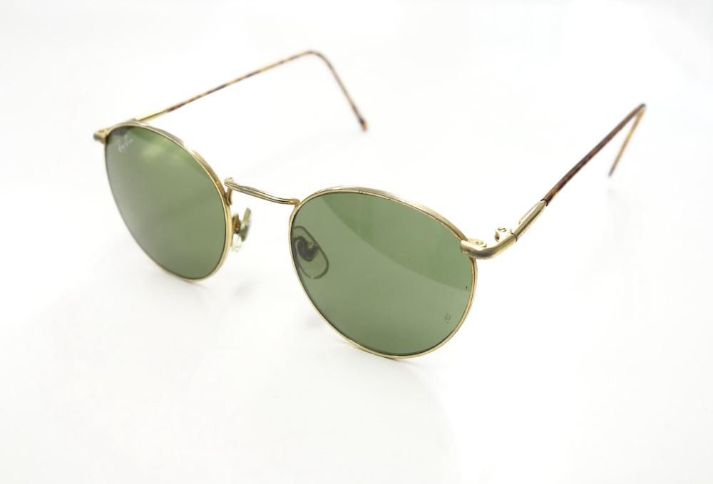 VINTAGE RAY-BAN BAUSCH&LOMB社製 ROUND METAL GOLD サングラス USA製