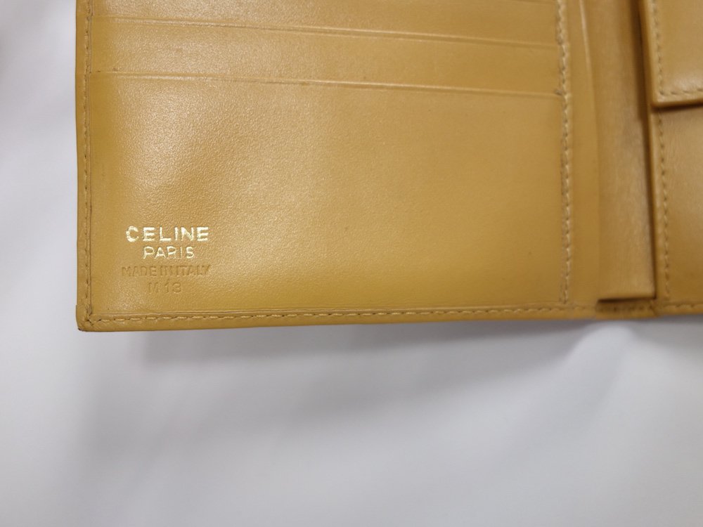 OLD CELINE オールド セリーヌ マカダム柄 二つ折り財布 イタリア製