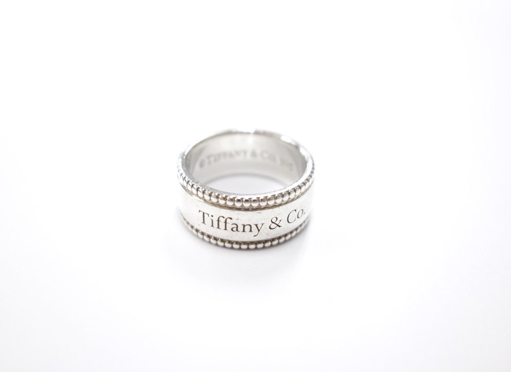 Tiffany & Co ティファニー ミルグレイン ワイド リング silver925 9号