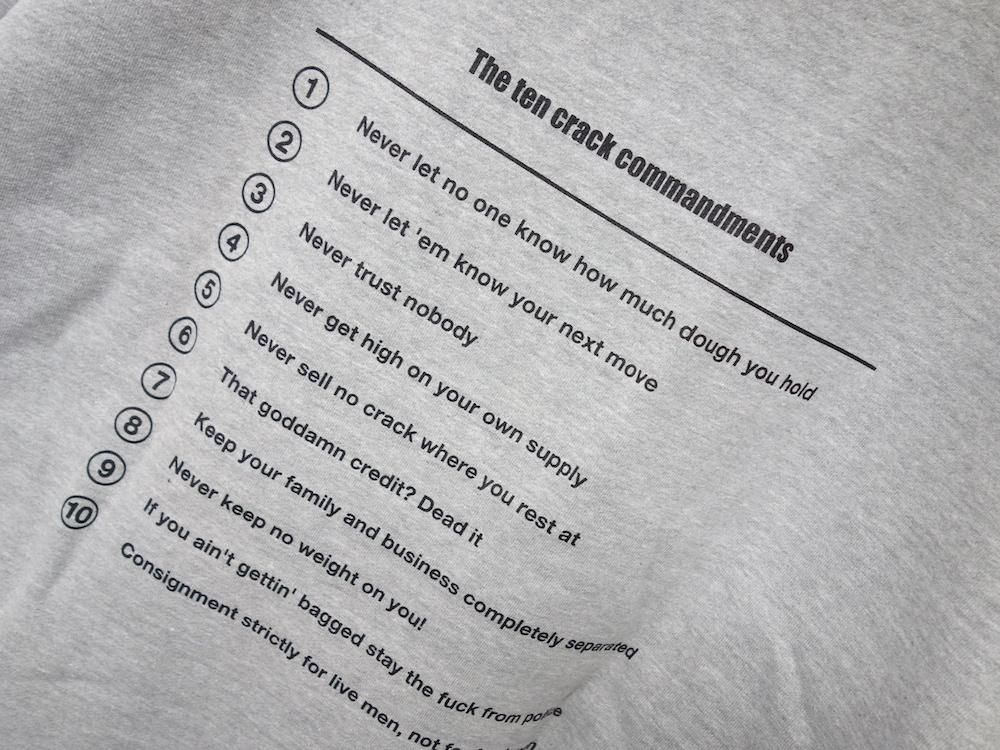 ץ SEW UP Ten Crack Commandments SWEAT
