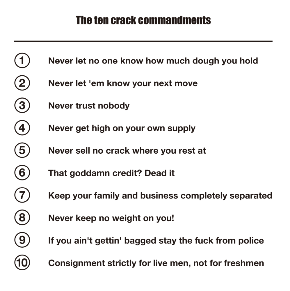 ץ SEW UP Ten Crack Commandments SWEAT