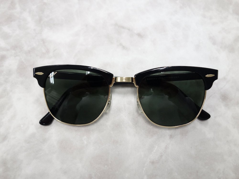 VINTAGE RAY-BAN BAUSCH&LOMB社製 CLUBMASTER サングラス USA製 USED 