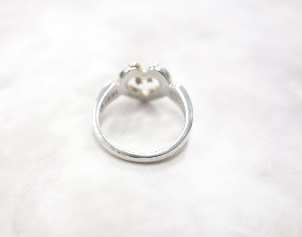 Tiffany & Co  ティファニー  ハートリング　指輪 silver925  18K 750 8号 USED