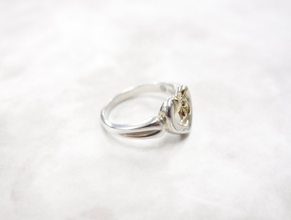Tiffany & Co  ティファニー  ハートリング　指輪 silver925  18K 750 8号 USED