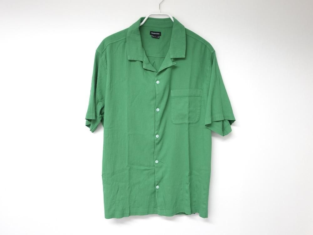 UO Crinkle Cut オープンカラー シャツ green - SOTA JAPAN
