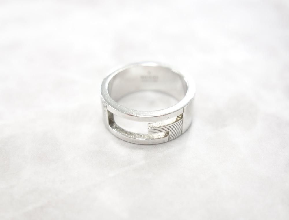 GUCCI グッチ ブランデッド ロゴ リング silver925 イタリア製