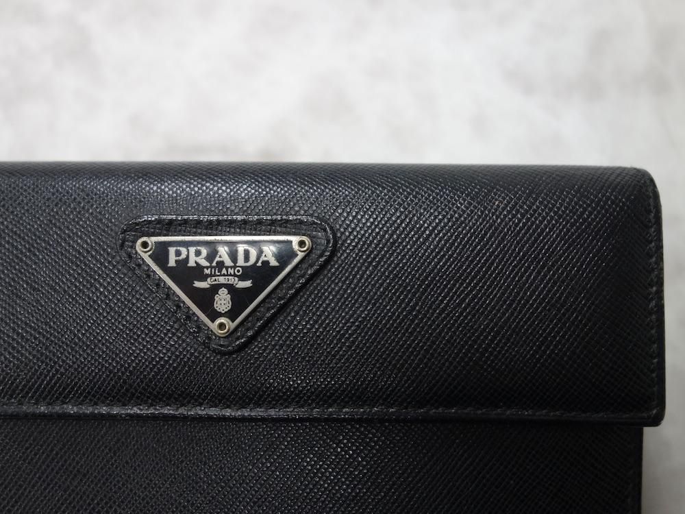 ✨️PRADA✨️ブラック レザー 三つ折り財布 PRADA プラダ 折り