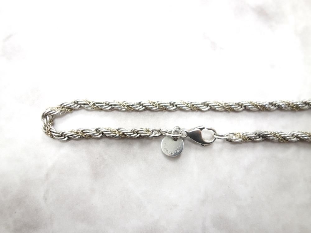 <img class='new_mark_img1' src='https://img.shop-pro.jp/img/new/icons15.gif' style='border:none;display:inline;margin:0px;padding:0px;width:auto;' />Tiffany & Co  ƥեˡ ĥ 塼 ֥쥹åȡsilver925 18K USED