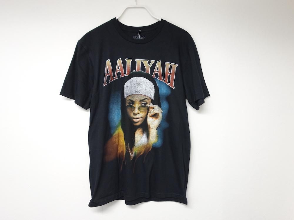 【スペシャル】アリーヤ　Aaliyah 追悼 Tシャツ 黒　スミクロ　ラップT スペシャル】アリーヤ Aaliyah 追悼 Tシャツ 黒 スミクロ ラップT