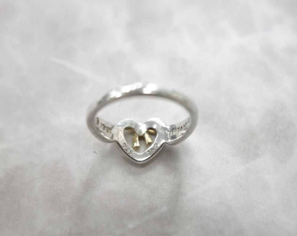 Tiffany & Co  ƥեˡ  ϡȥܥ 󥰡  silver925 18K 9 USED