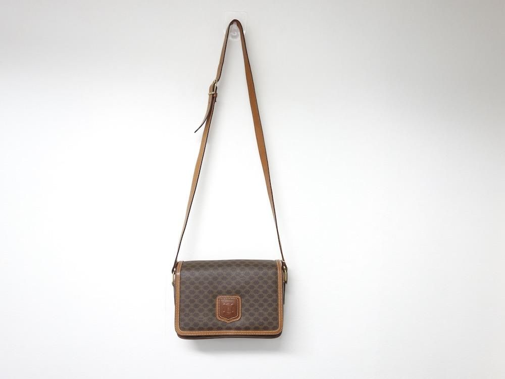 オールドセリーヌ CELINE マカダム柄 ショルダーバッグ OLD CELINE オールドセリーヌ マカダム柄ショルダーバッグ PVC