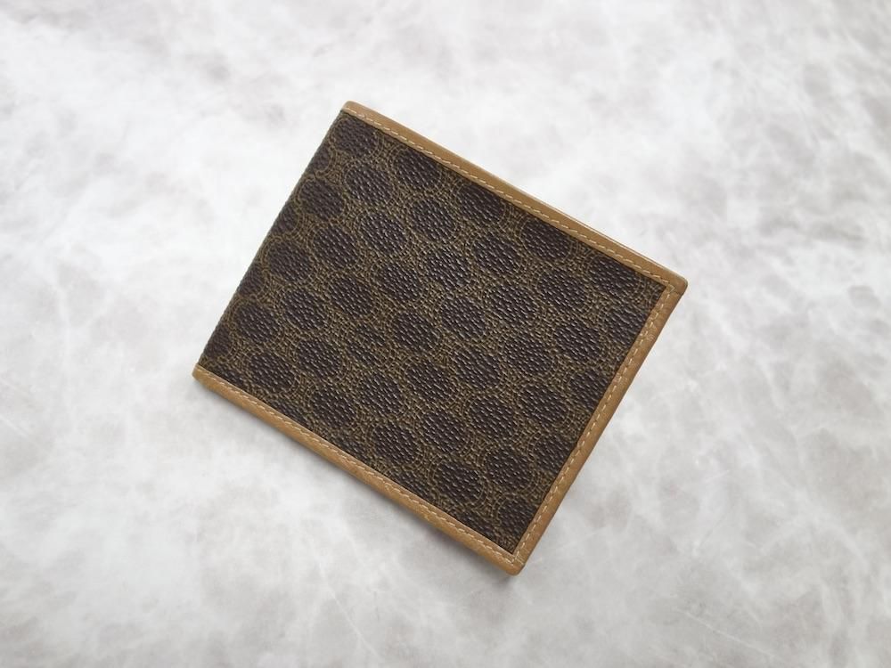 OLD CELINE オールド セリーヌ マカダム柄 二つ折り財布