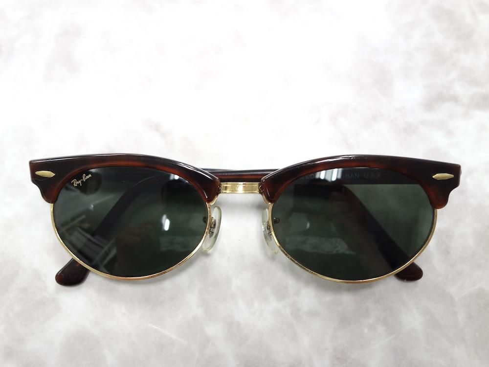 <img class='new_mark_img1' src='https://img.shop-pro.jp/img/new/icons15.gif' style='border:none;display:inline;margin:0px;padding:0px;width:auto;' />B&L  RAY-BAN CLUBMASTER OVAL 󥰥饹 W1264  MADE IN USA USED