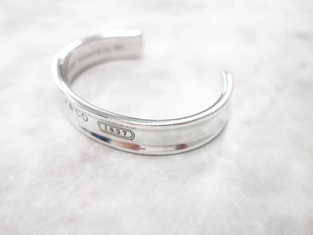 極美品　ティファニー　シルバー　リング　ブレスレット　カフ　ナロー　1837 TIFFANY&Co. ブレスレット レディース ティファニー TIFFANY＆Co