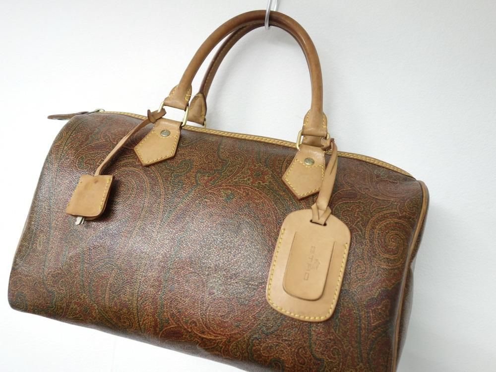 ETRO エトロ ペイズリー柄 ミニボストンバッグ イタリア製 USED