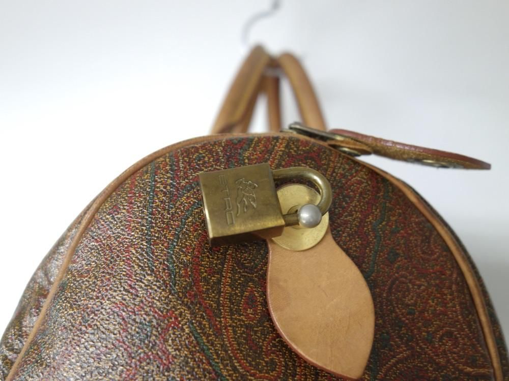 ETRO エトロ ペイズリー柄 ミニボストンバッグ イタリア製 USED
