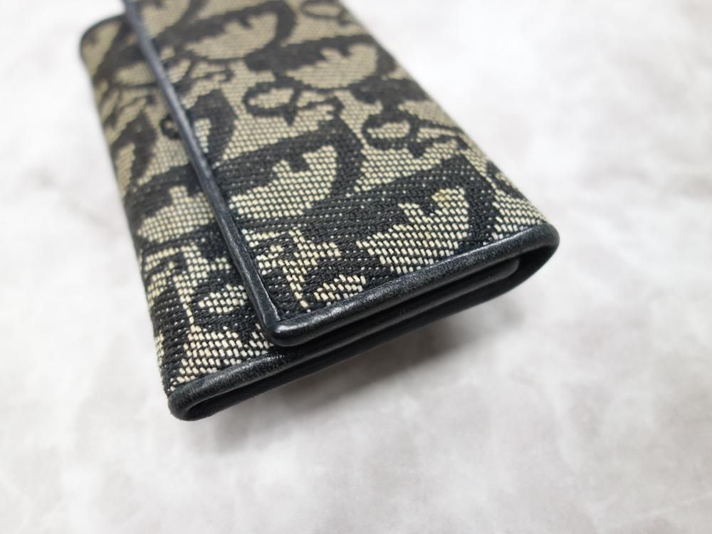 christian dior キーケース　6連　トロッター　グレー　ブラック クリスチャンディオール6連キーケース ブラック レディース キー