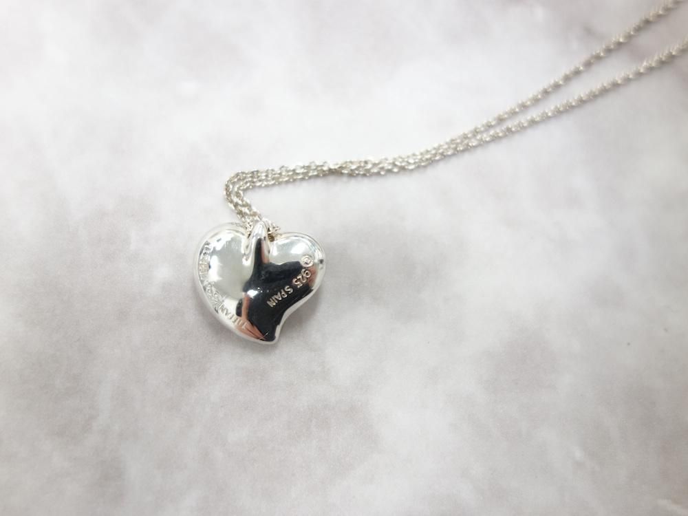 Tiffany & Co. ハート型ネックレス ポーチ付き　AG925 TIFFANY&Co. ティファニー ネックレス TIFFANY＆Co