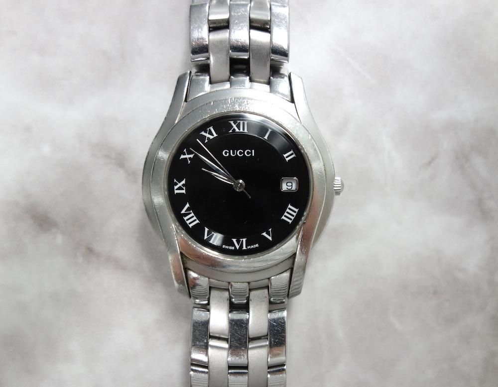 GUCCI.グッチ.5500M腕時計 GUCCI グッチ 腕時計 クオーツ 5500M SS シルバー文字盤