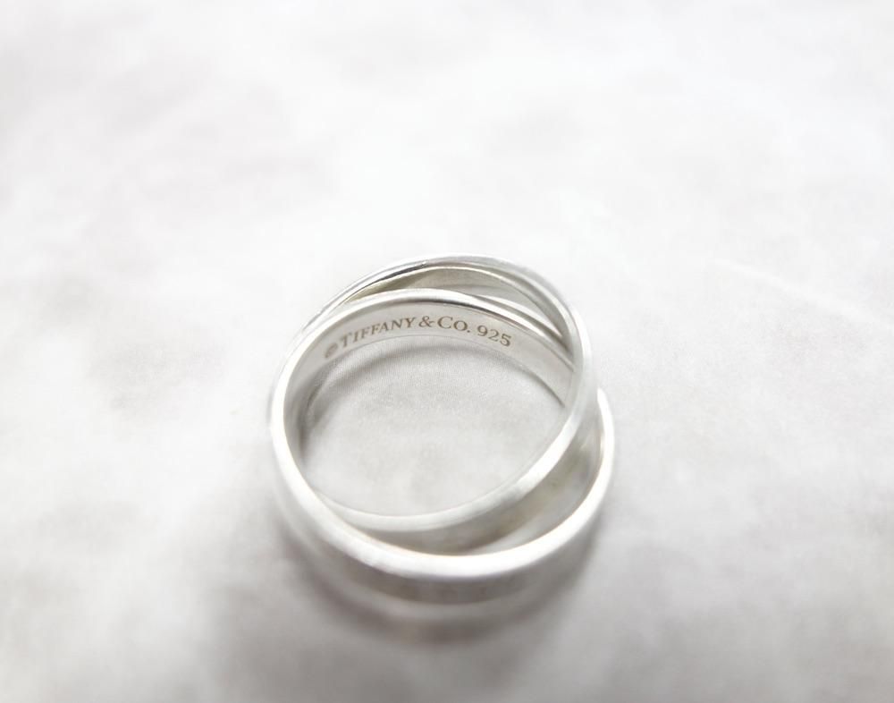 ティファニー　2連　リング　インターロッキング TIFFANY&Co. ＜約11号＞ ティファニー TEFFANY&Co. 1837インター