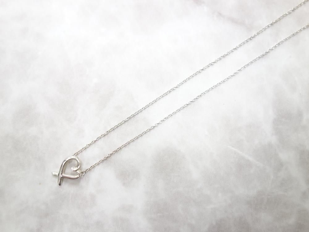 Tiffany & Co ティファニー ラビングハート ネックレス silver925 USED