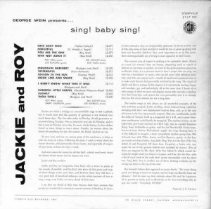JACKIE AND ROY / Sing Sing Baby(LP) - レコード買取＆販売のだるまや