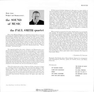 PAUL SMITH QUARTET / The Sound Of Music(LP) - レコード買取＆販売の