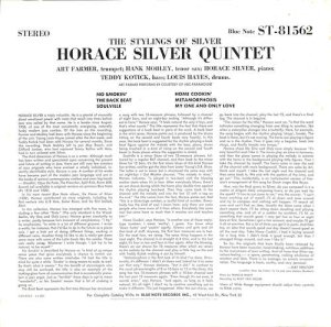 HORACE SILVER / The Stylings Of Silver(LP) - レコード買取＆販売の