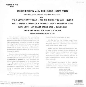 ELMO HOPE TRIO / Meditations(LP) - レコード買取＆販売のだるまや