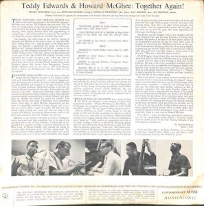 TEDDY EDWARDS, HOWARD McGHEE / Together Again!(LP) - レコード買取