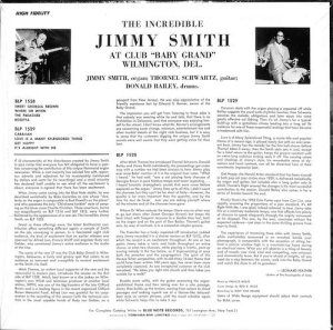 JIMMY SMITH / Vol. 2: At Club Baby Grand Wilmington Del.(LP