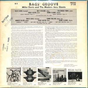 MILES DAVIS / Bags Groove(LP) - レコード買取＆販売のだるまや