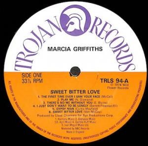 英LP Marcia Griffiths Sweet Bitter Love TRLS94 TROJAN RECORDS /00260 Marcia Griffiths – Sweet Bitter Love – Vinyl (LP, Album