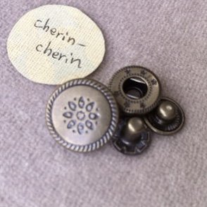 飾りスナップボタン　レトロフラワーモチーフ　Mサイズ打ち具用 - [手芸用品・パターンの通販]cherin - cherin