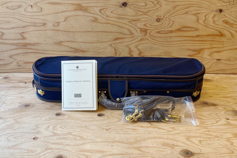 38,400円ムサフィア イタリア製 ヴァイオリン バイオリン ケース 4/4 湿度計 加湿器