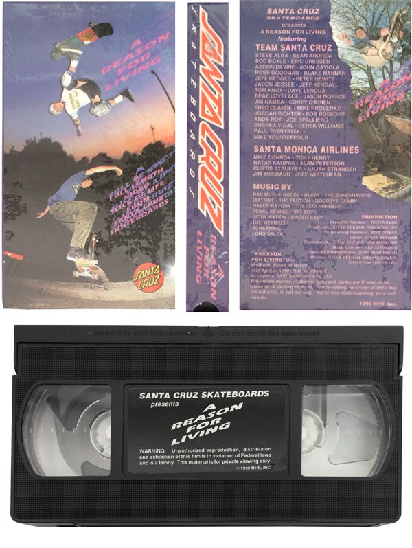 SANTA CRUZ サンタクルーズ スケートボード ビデオ A REASON FOR LIVING VIDEO VHS ビデオカセット NO2