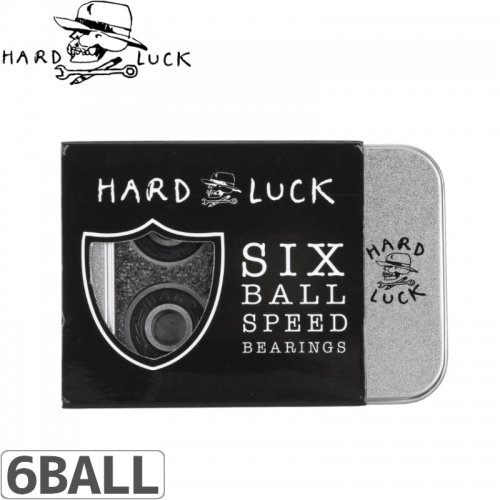 【HARD LUCK ハードラック スケボー ベアリング】HARD SIX BALL BEARINGS【6ボール】NO2 