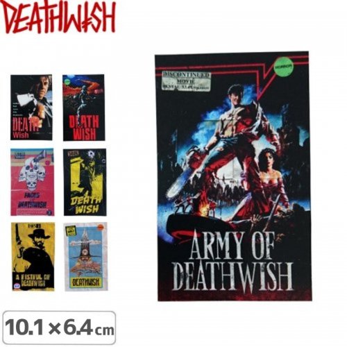 【デスウィッシュ DEATHWISH ステッカー】VHS WASTELAND【7タイプ】【10.1cm x 6.4cm】NO128