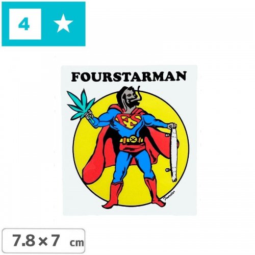 【FOURSTAR フォースター Sticker ステッカー】FOURSTARMAN【7.8cm x 7cm】NO5
