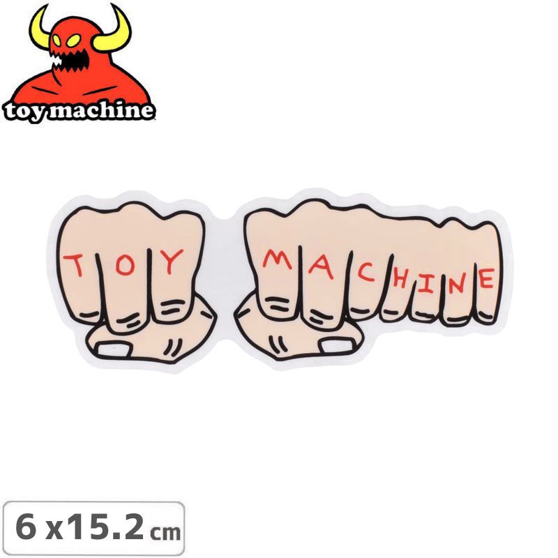 ڥȥޥ TOY MACHINE ܡ ƥåFISTS STICKER6cm x 15.2cmNO34