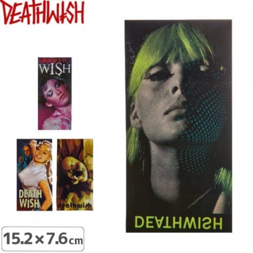 【デスウィッシュ DEATHWISH ステッカー】DEATHWISH【4種】【15.2cm x 7.6cm】NO131